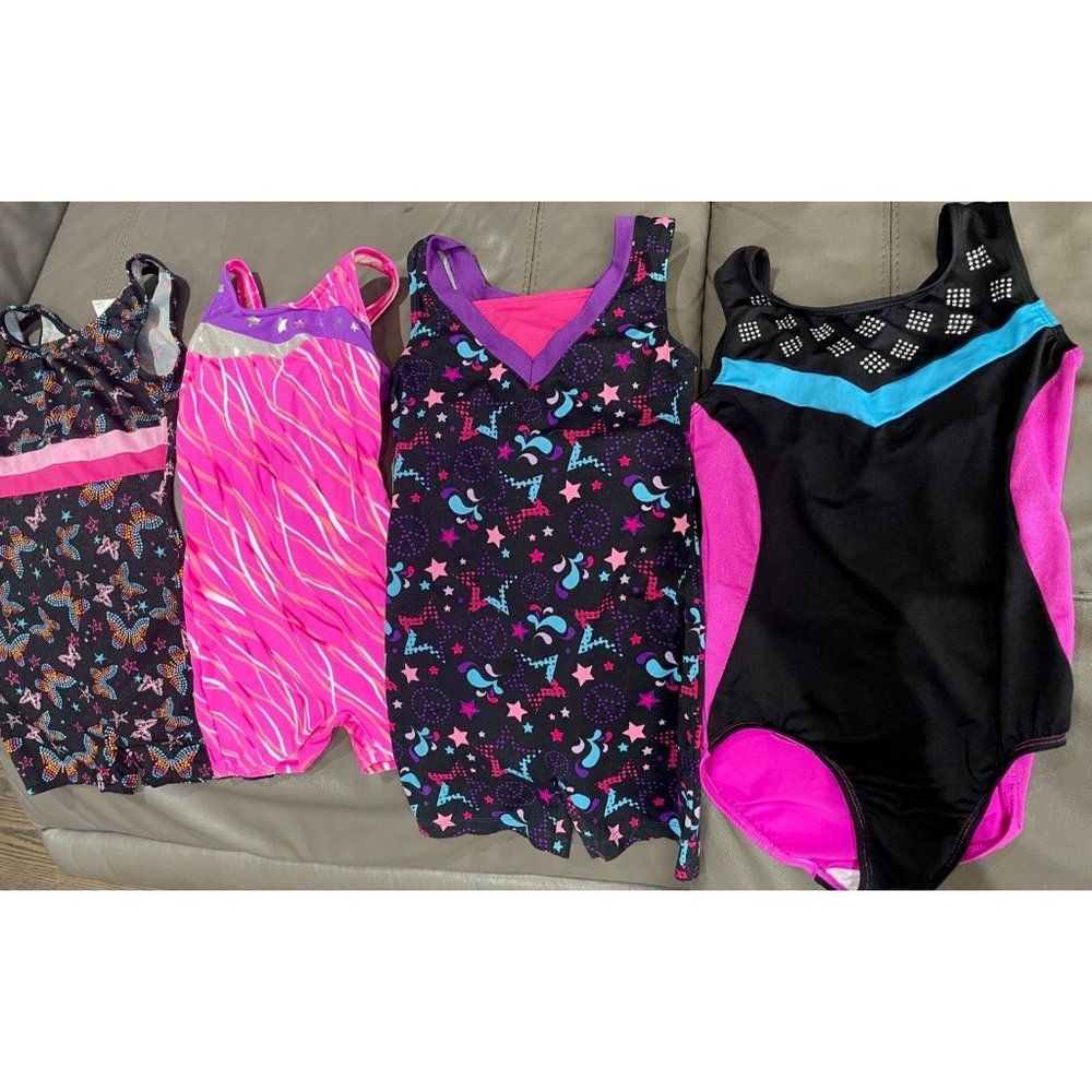 Freestyle Kids Dance Leotard Set in Black, Pink, Purple, Turquoise